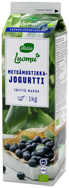 Valio Luomu jogurtti 1kg metsämustikka laktoositon