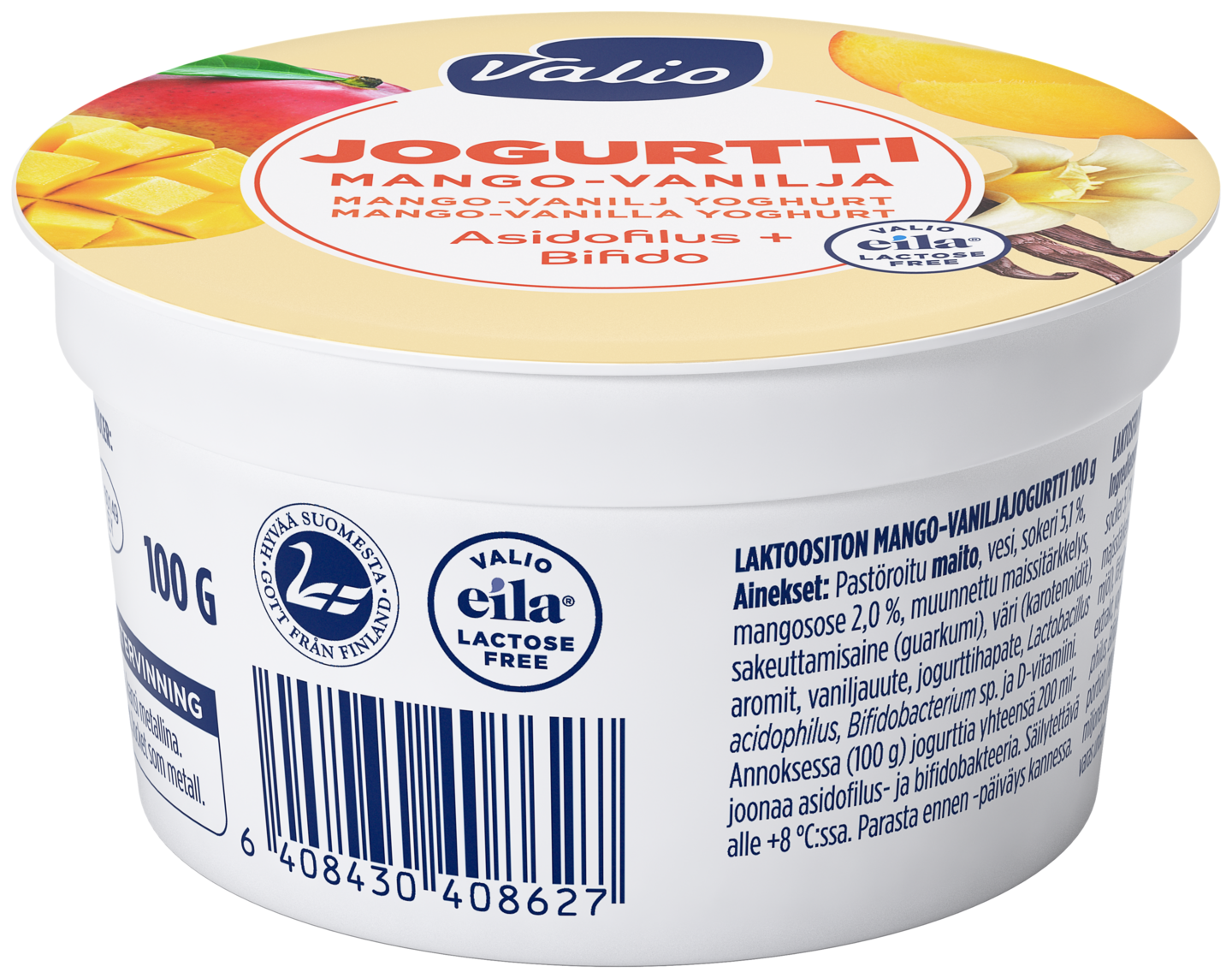 Valio jogurtti 100g mango-vanilja laktoositon