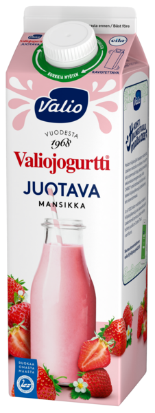 Valiojogurtti juotava 0,95l mansikka laktoositon