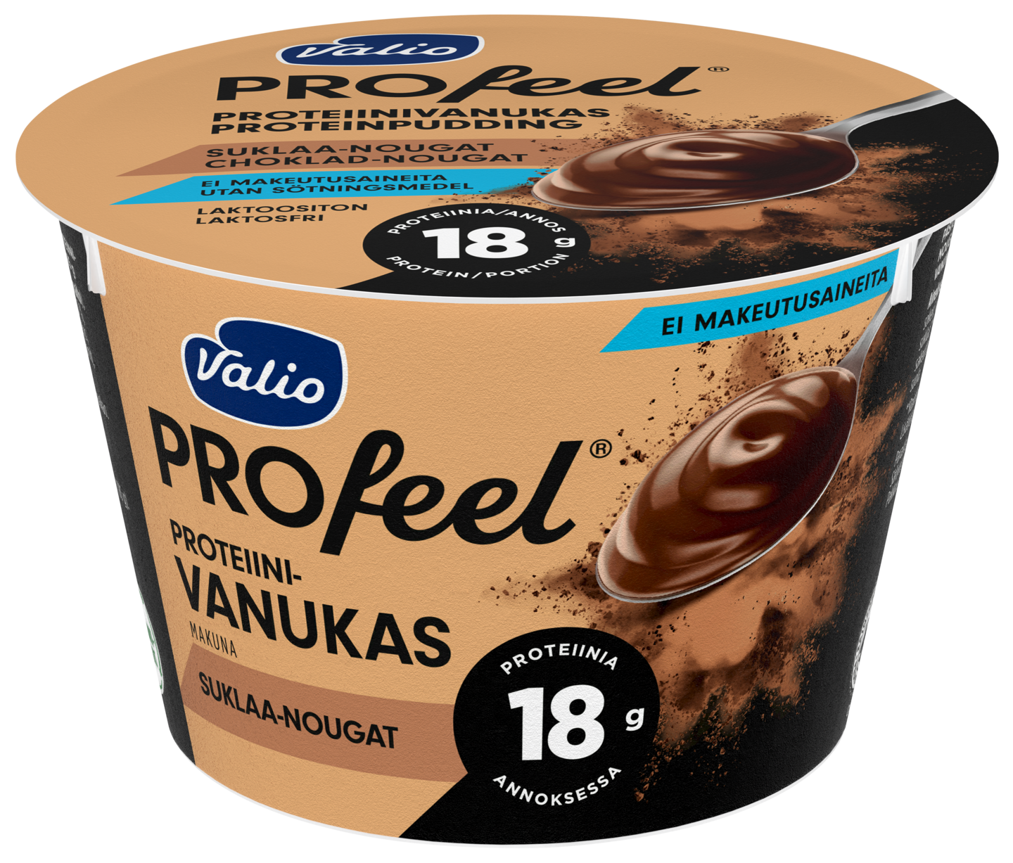 Valio PROfeel proteiinivanukas 185g suklaa-nougat makeutusaineeton laktoositon