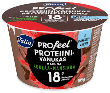 Valio PROfeel proteiinivanukas 185g suklaa-mansikka makeutusaineeton laktoositon