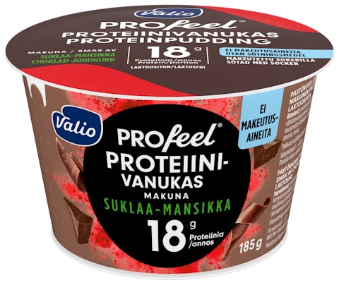 Valio PROfeel proteiinivanukas 185g suklaa-mansikka makeutusaineeton laktoositon