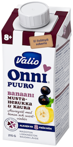 Valio Onni® Banaani-mustaherukkakaurapuuro 215 g 8kk UHT