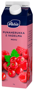 Valio punaherukka-vadelmamehu 1l