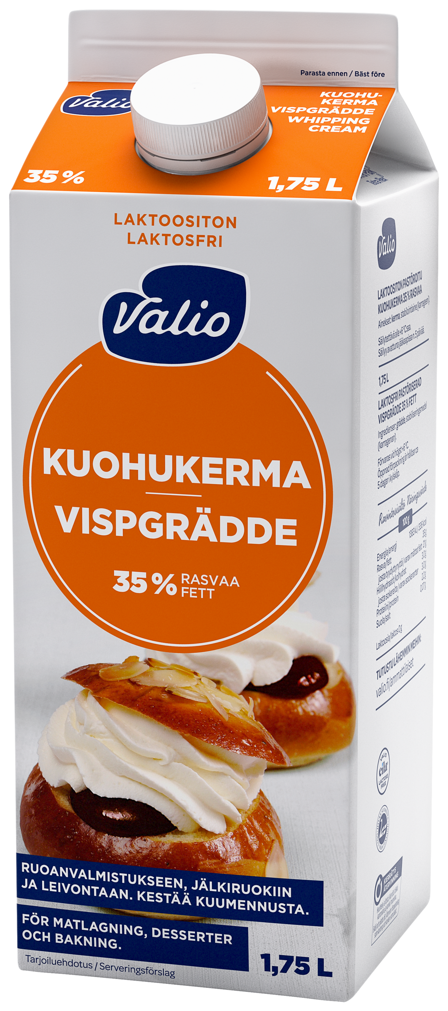 Valio Suurtalous kuohukerma 1,75 l laktoositon