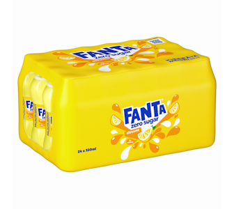 Fanta Sitruuna sokeriton virvoitusjuoma 0,33l 24-pack