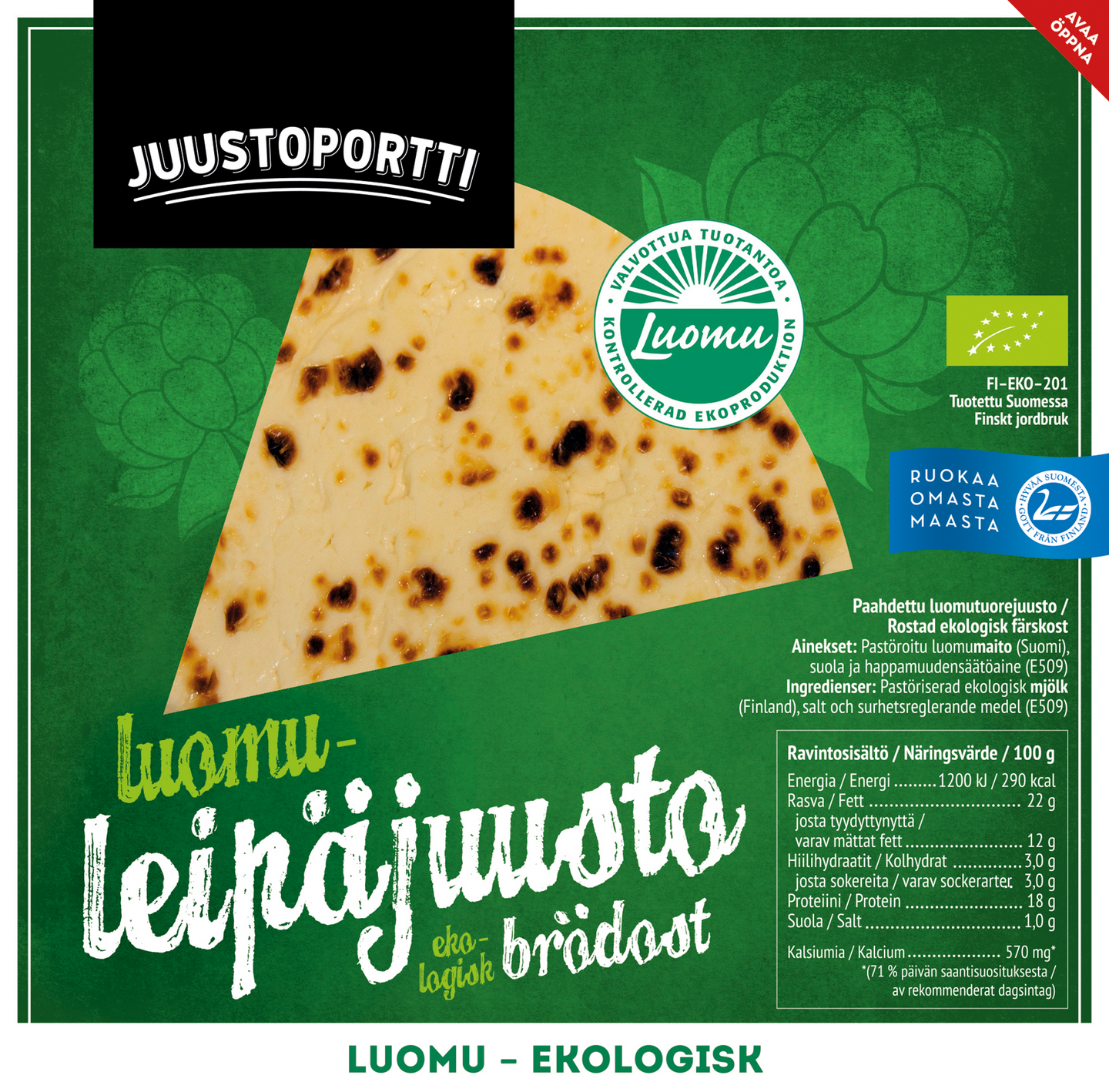 Juustoportti Luomu leipäjuusto 200 g | K-Ruoka Verkkokauppa