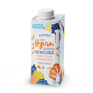 Juustoportti Hyvin sokeroimaton kreikkalainen juotava jogurtti 250ml mango-passion-banaani laktoosit