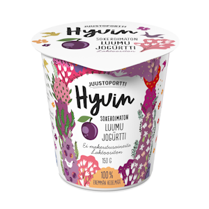 Juustoportti Hyvin sokeroimaton jogurtti 150 g luumu laktoositon