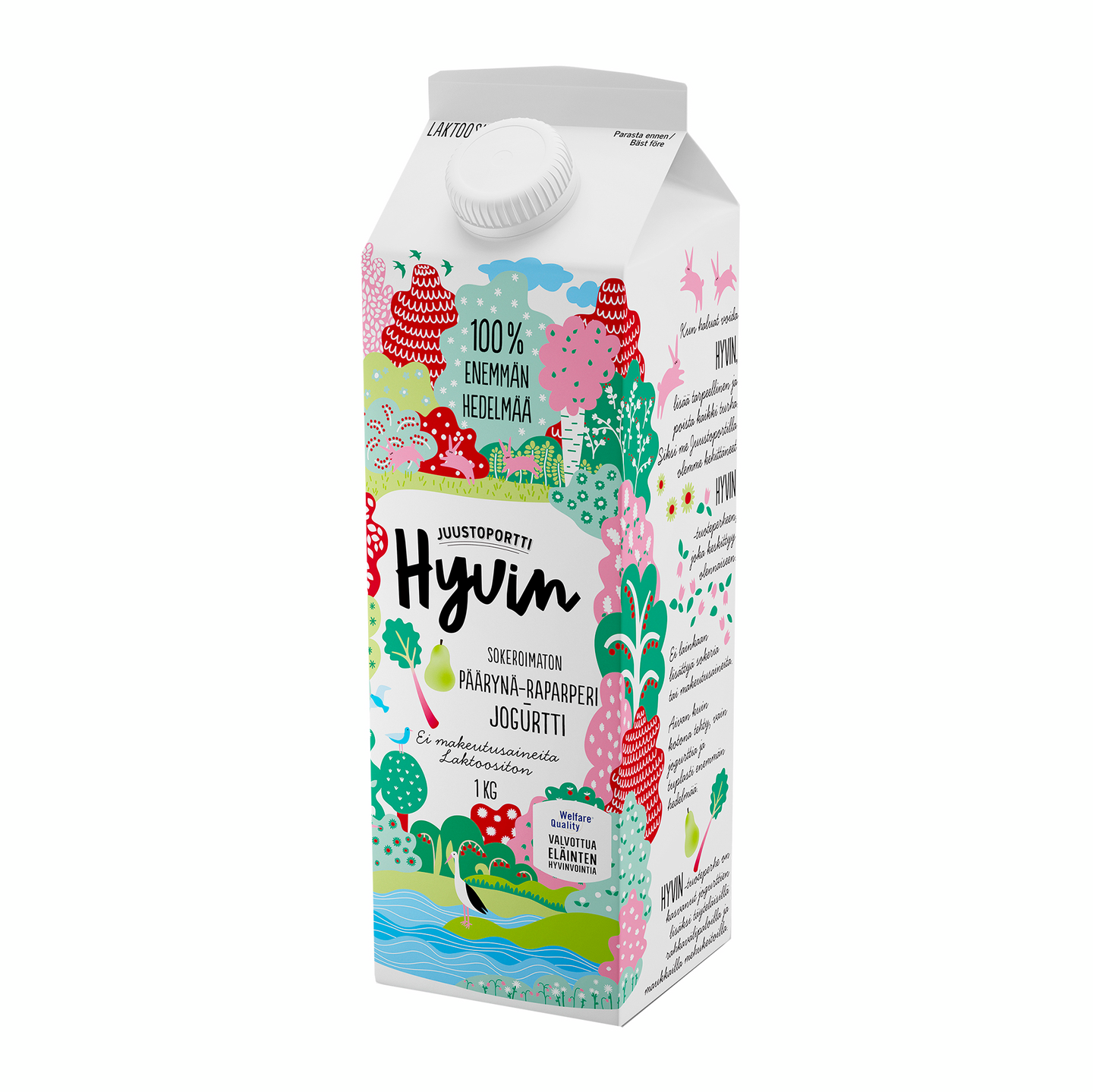 Juustoportti Hyvin sokeroimaton jogurtti 1kg päärynä-raparperi laktoositon  | K-Ruoka Verkkokauppa