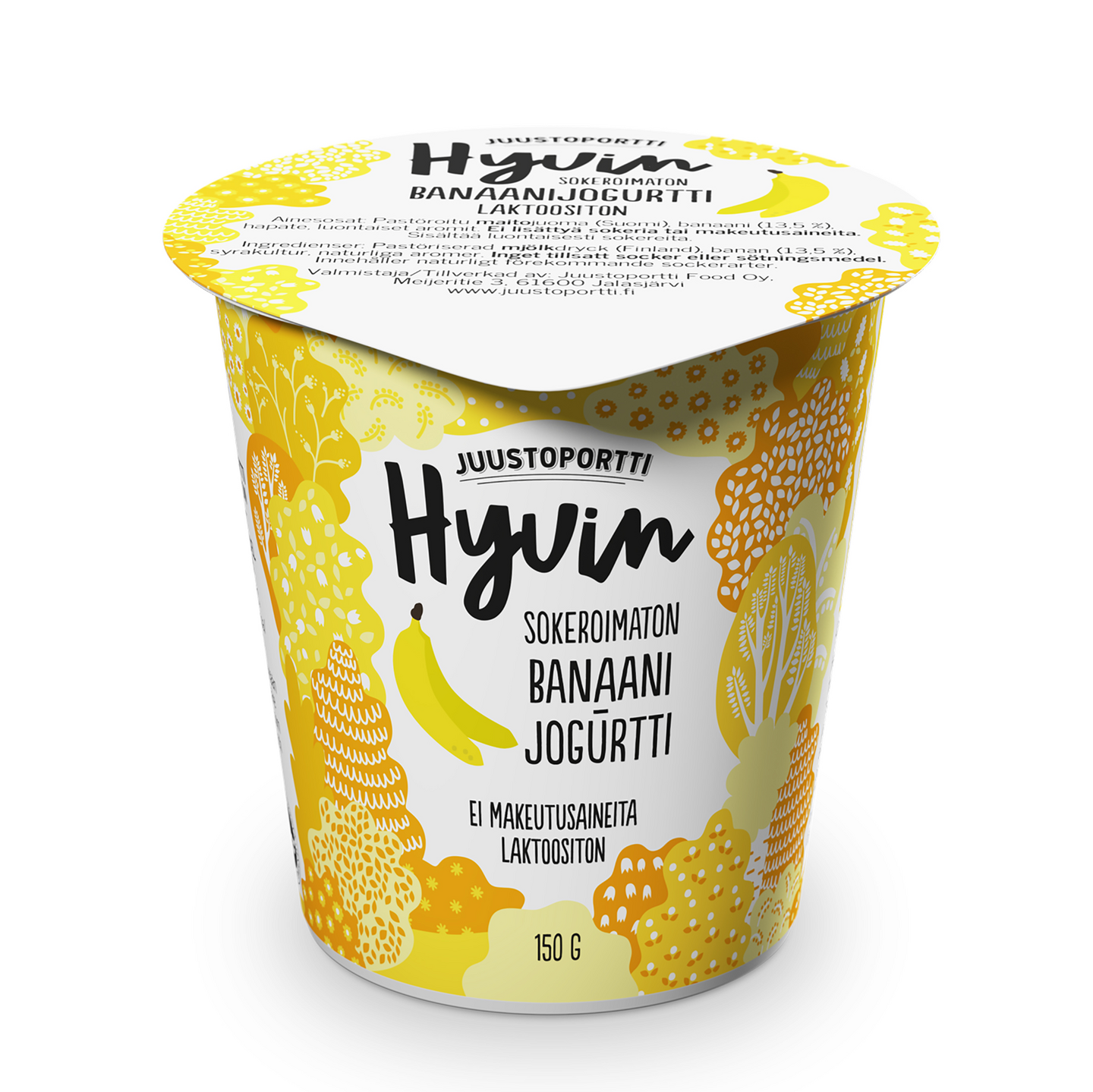 Juustoportti Hyvin sokeroimaton jogurtti 150g banaani laktoositon