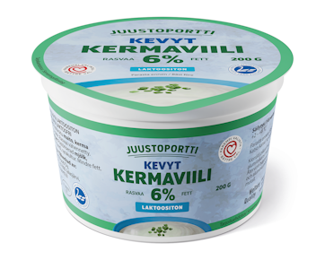 Juustoportti kevyt kermaviili 6% 200g laktoositon