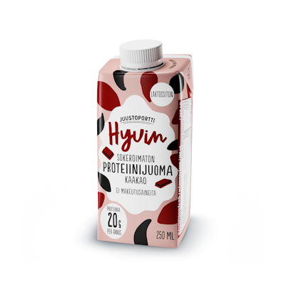 Juustoportti Hyvin sokeroimaton proteiinijuoma 250ml kaakao laktoositon