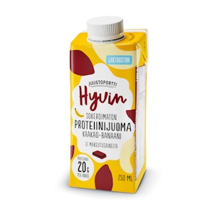 Juustoportti Hyvin sokeroimaton proteiinijuoma 250ml kaakao-banaani laktoositon