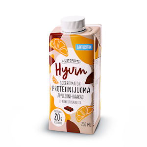 Juustoportti Hyvin sokeroimaton proteiinijuoma 250ml appelsiini-kaakao laktoositon