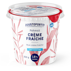 Juustoportti pehmeä creme fraiche 18% 350g laktoositon