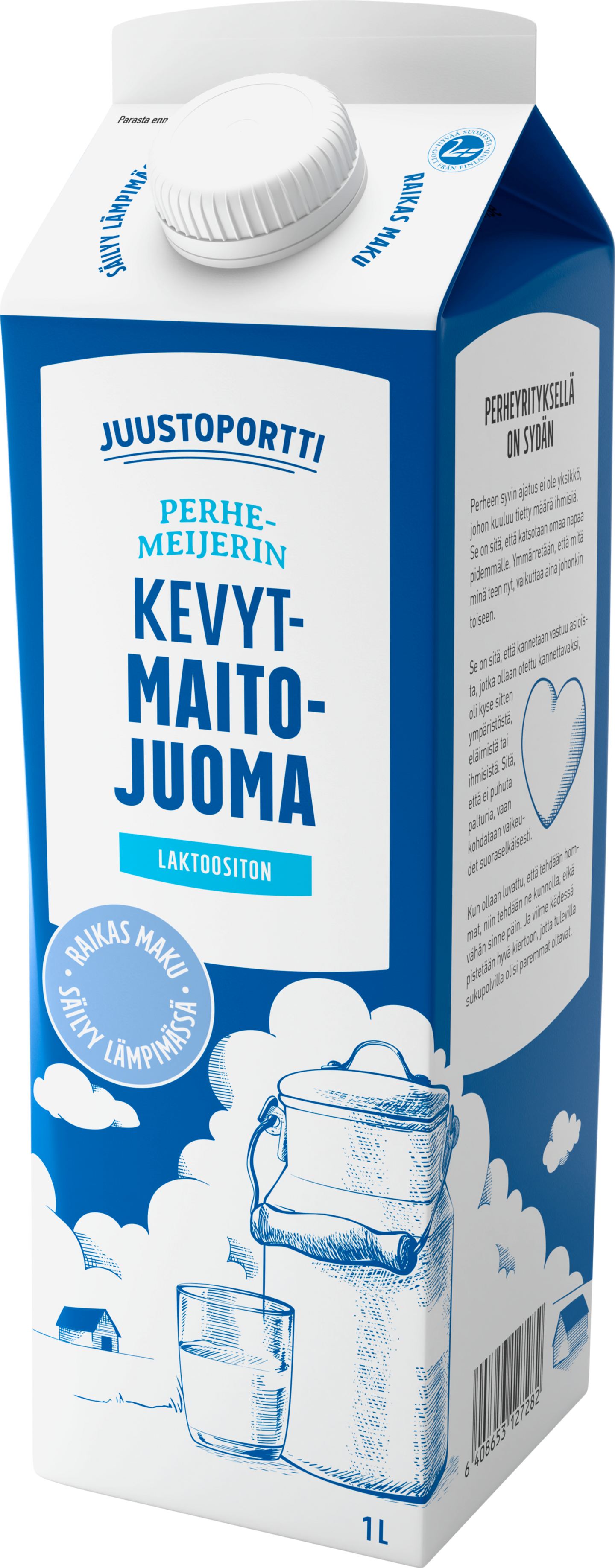 Juustoportti kevytmaitojuoma 1l laktoositon UHT