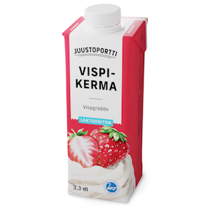 Juustoportti vispikerma 3,3dl laktoositon UHT