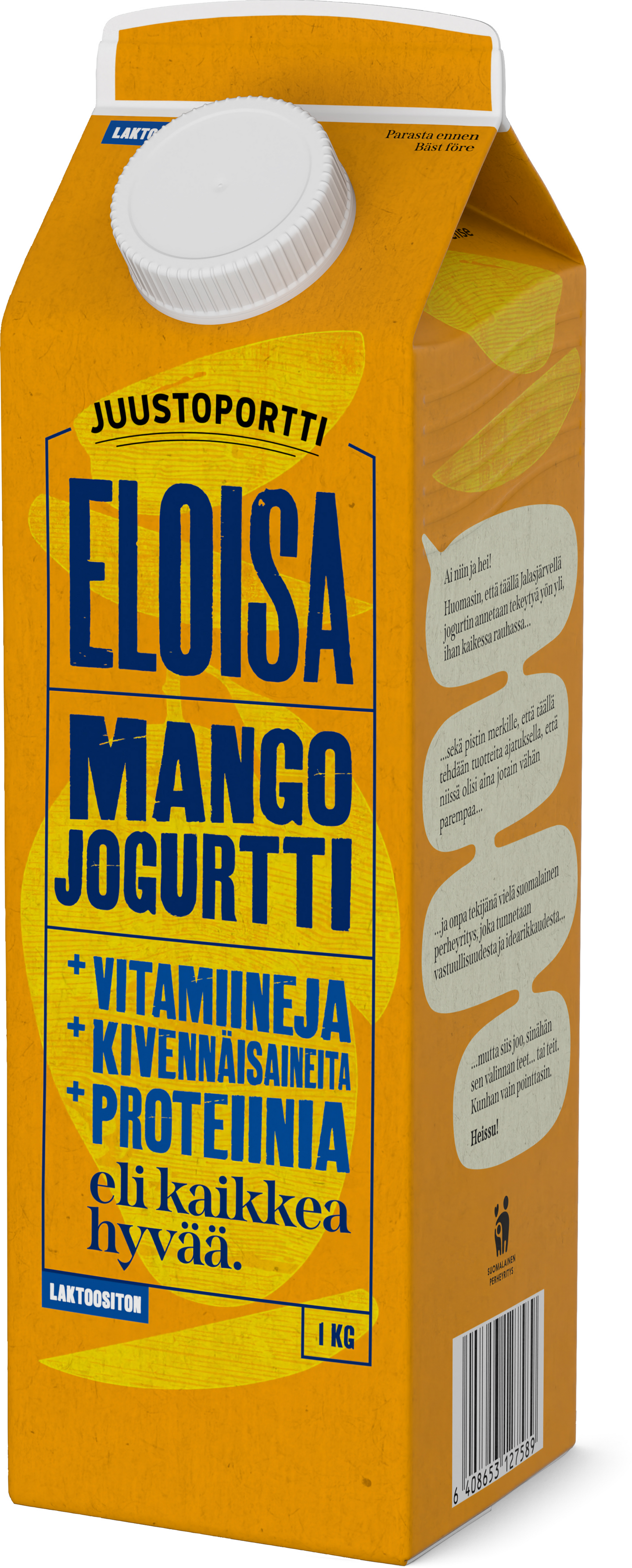 Juustoportti Eloisa jogurtti 1kg mango laktoositon