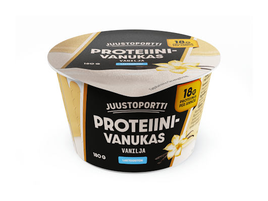 Juustoportti proteiinivanukas 180g vanilja laktoositon