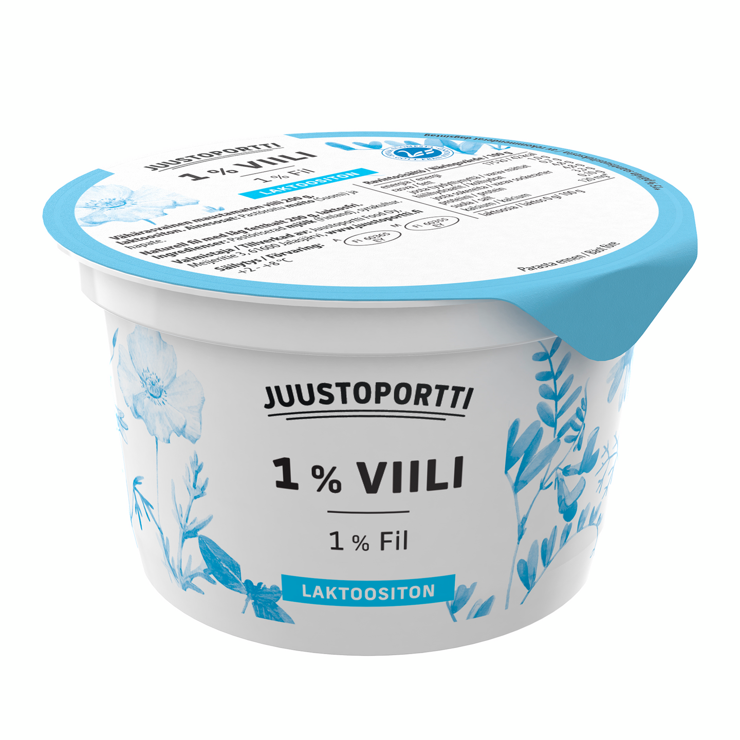 Juustoportti viili 1% 200g laktoositon