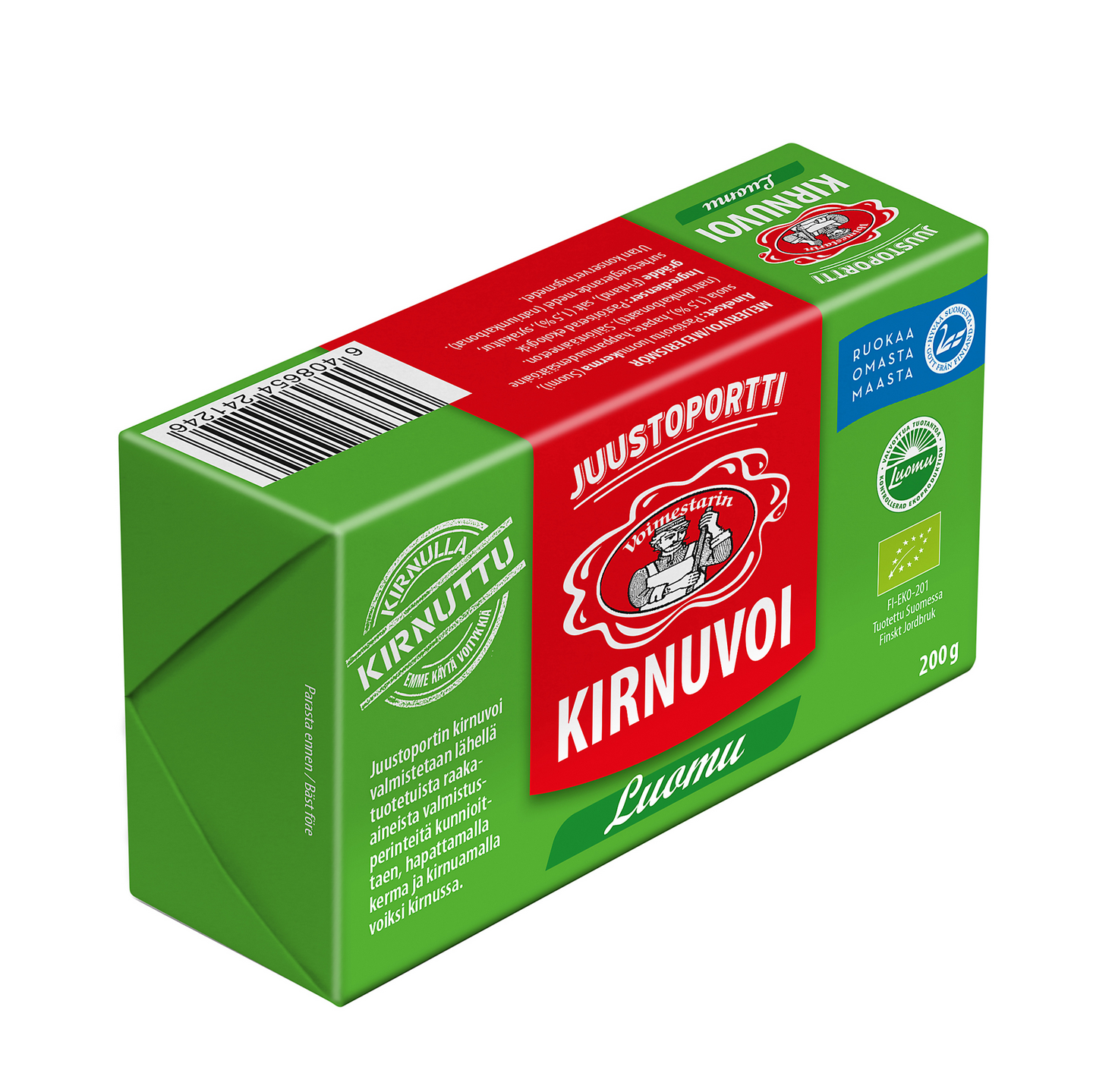 Juustoportti luomu kirnuvoi 200g