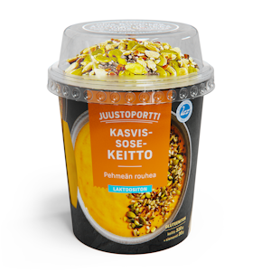 Juustoportti pehmeän rouhea kasvissosekeitto laktoositon gluteeniton 340g