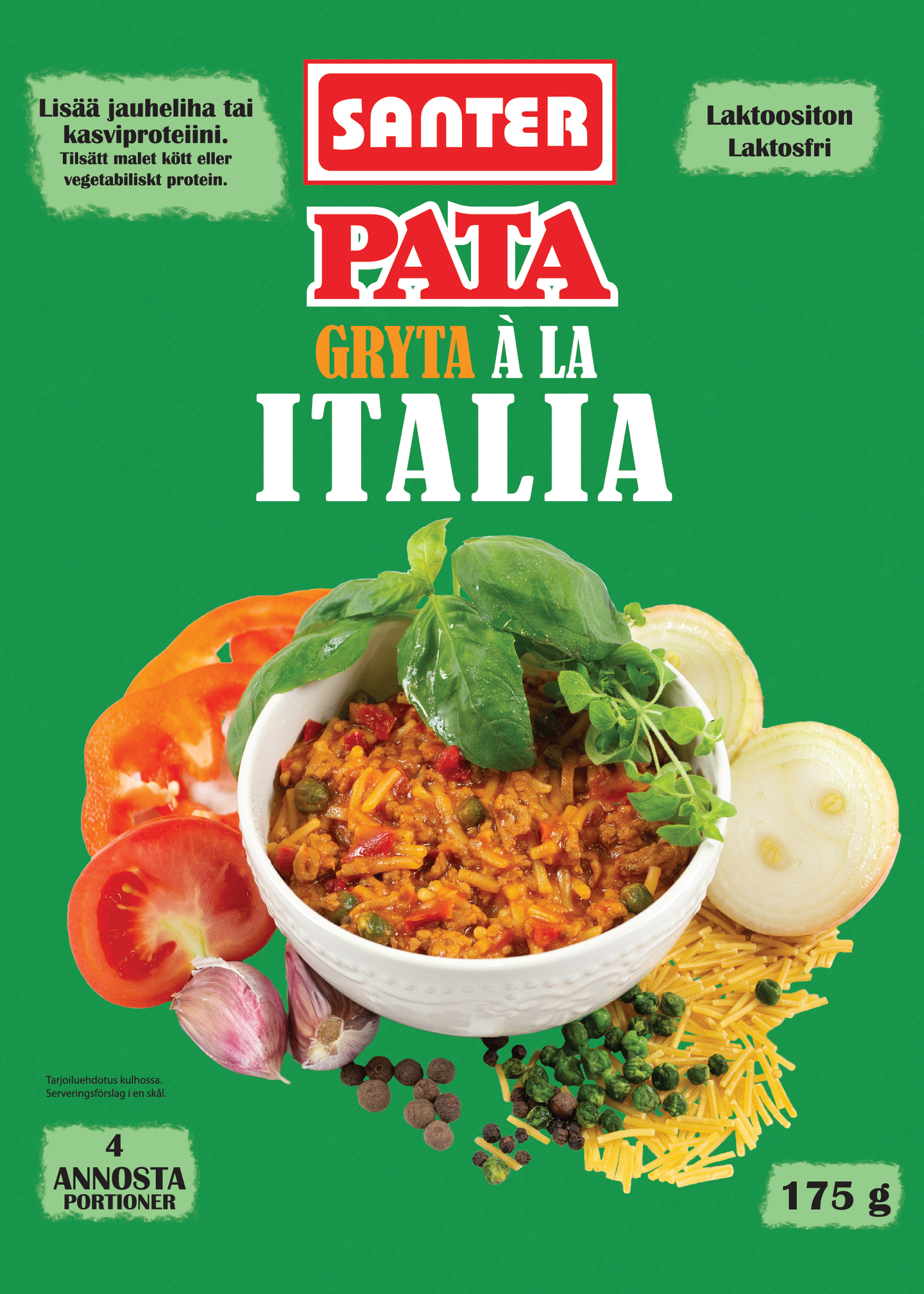 Santer Pata á la Italia Spagetti-kasvis-mausteseos 175g