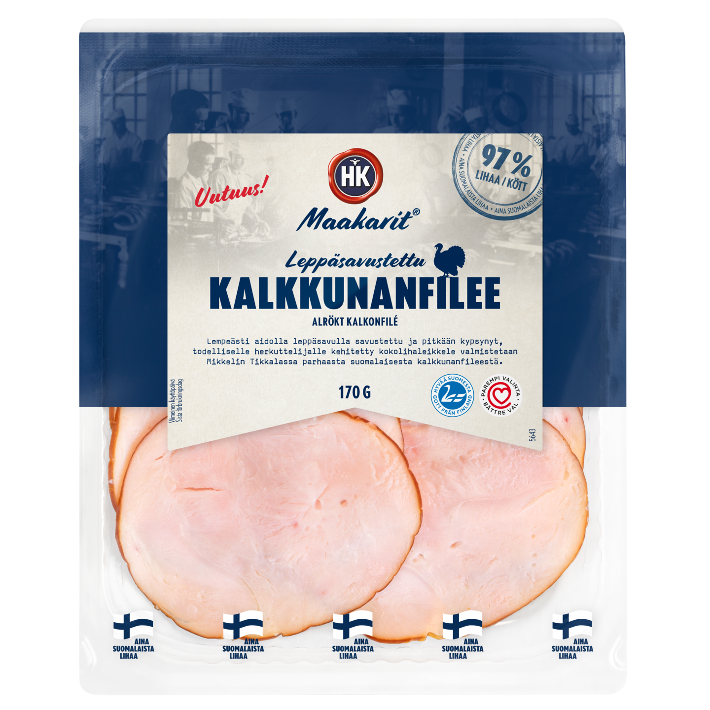 HK Maakarit Leppäsavustettu kalkkunanfilee 170g