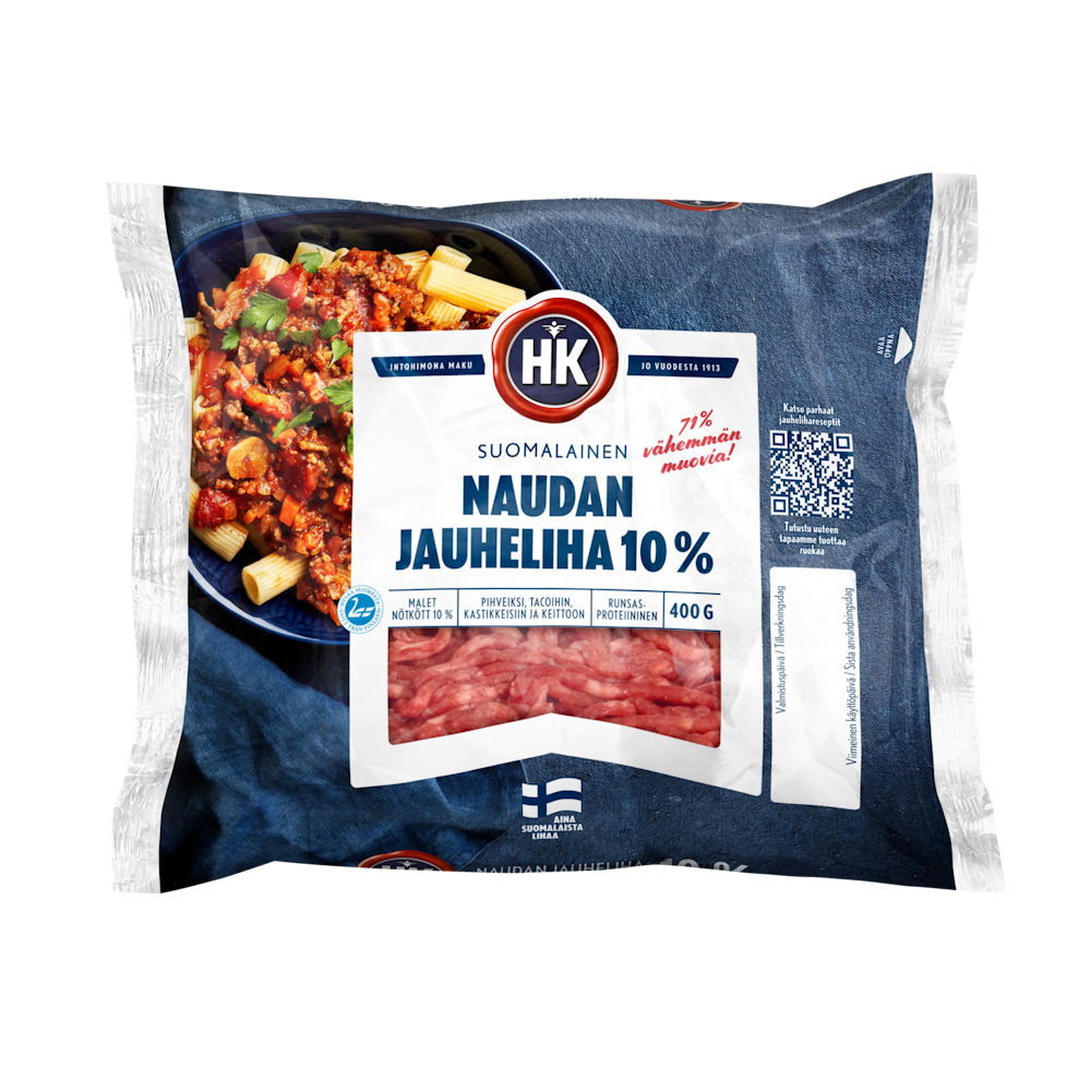 HK Naudan jauheliha 10% 400 g — HoReCa-tukku Kespro