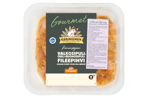 Kariniemen Gourmet Kananpojan Fileepihvi Valkosipuli-chili-ruohosipuli 370 g
