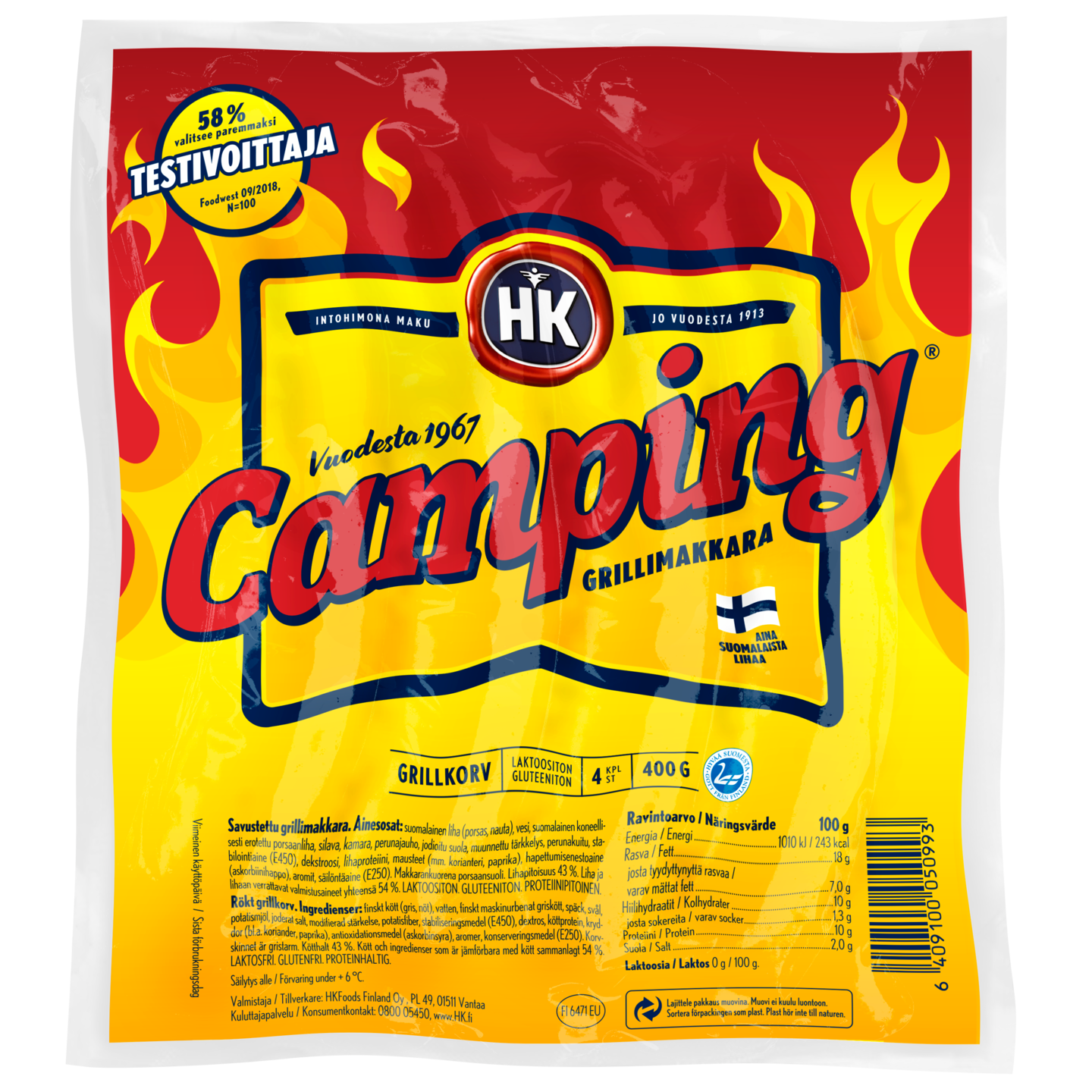 HK Camping grillimakkara 400g