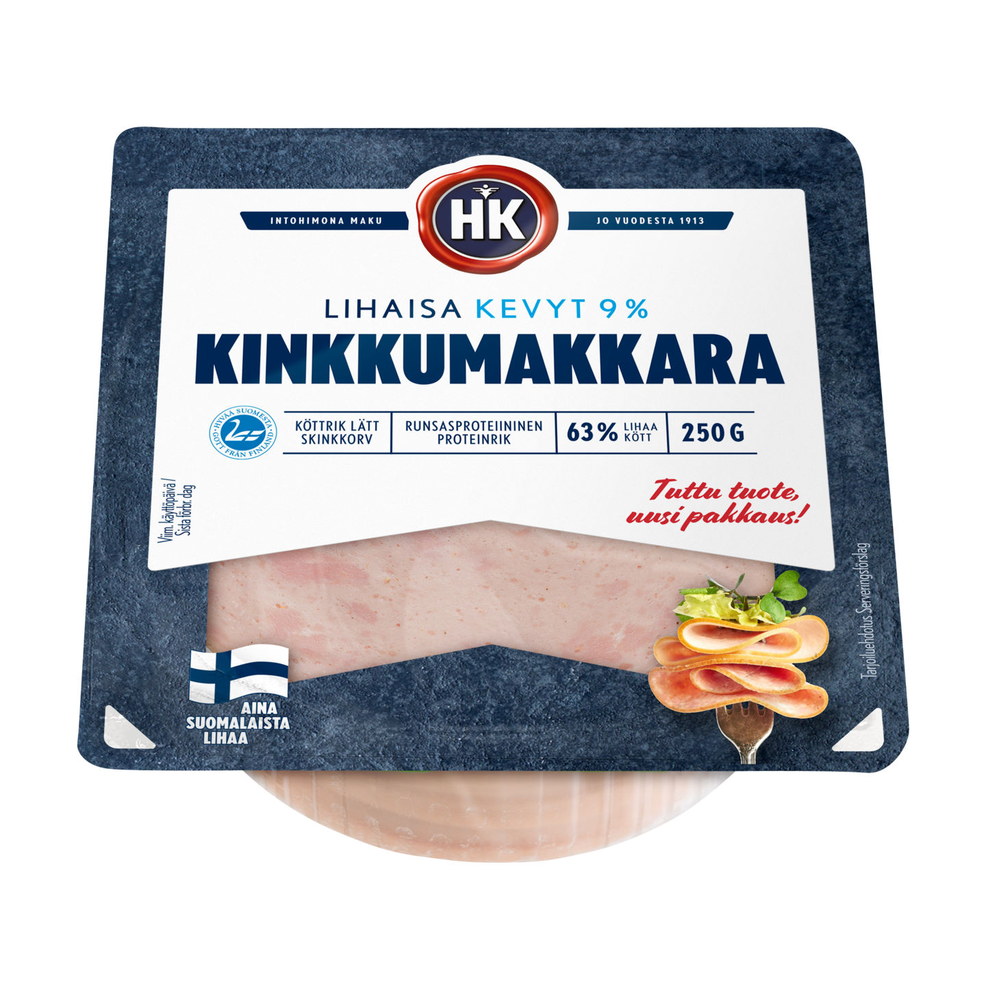 HK Lihaisa Kevyt kinkkumakkara 9% 250g