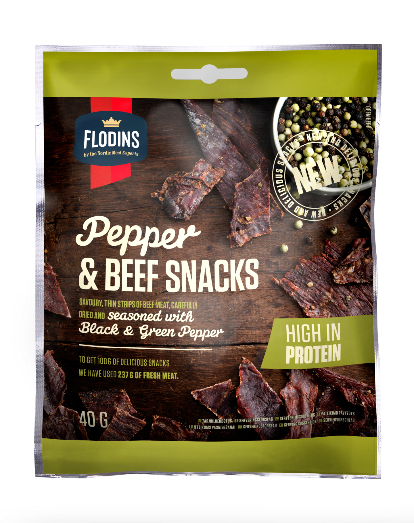 Flodins Pepper Beef Snack 40 g