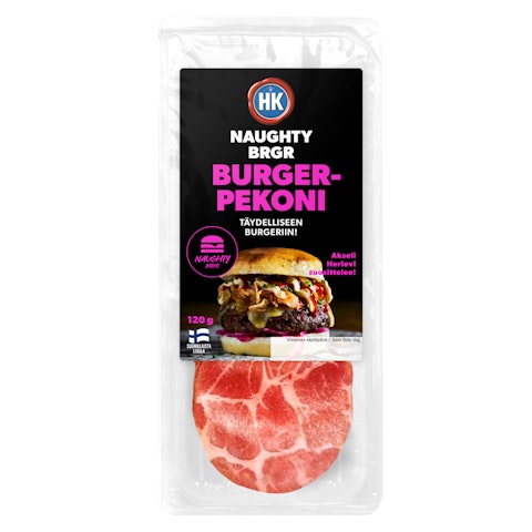 HK Naughty BRGR burgerpekoni 120g