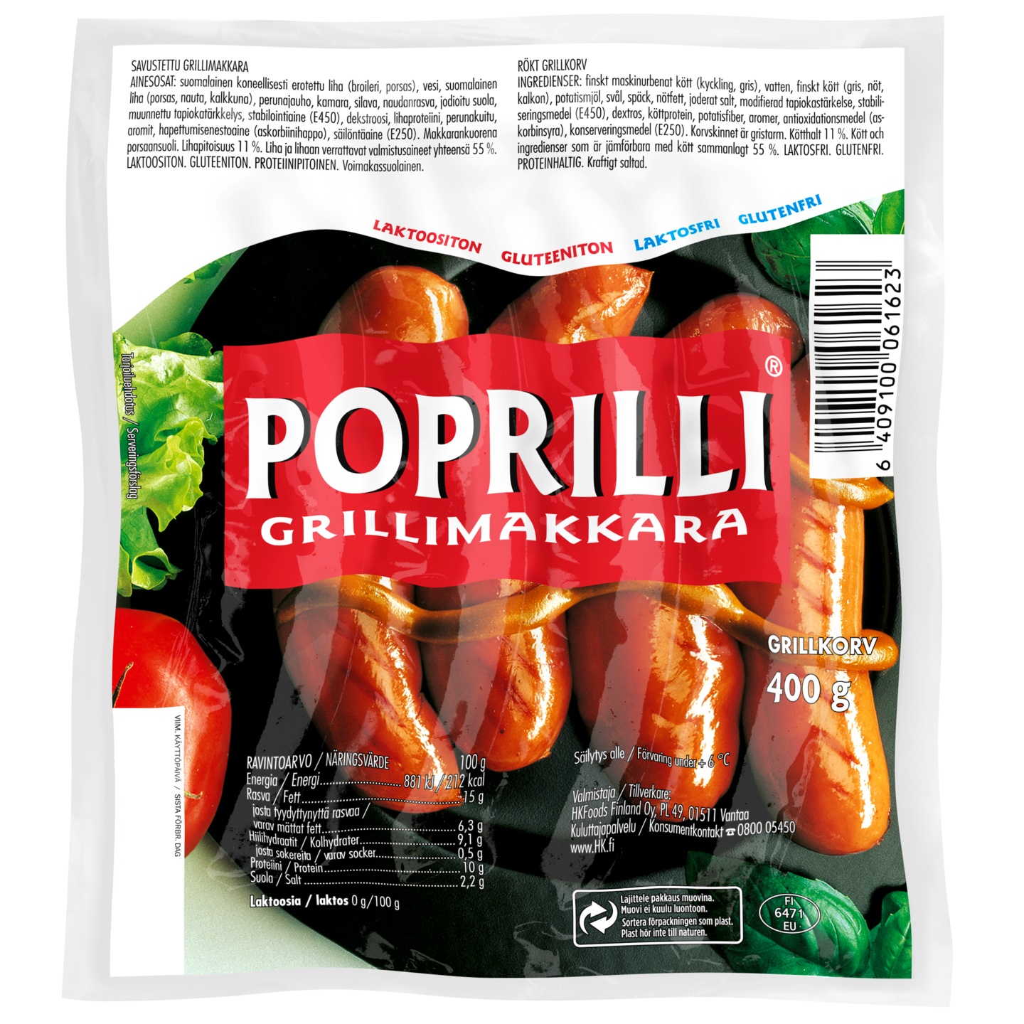 Poprilli Grillimakkara 400g