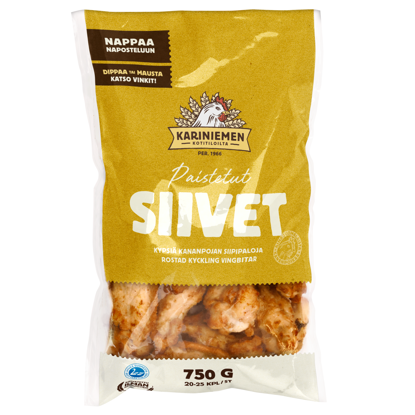 Kariniemen Kananpojan Paistetut siivet 750g