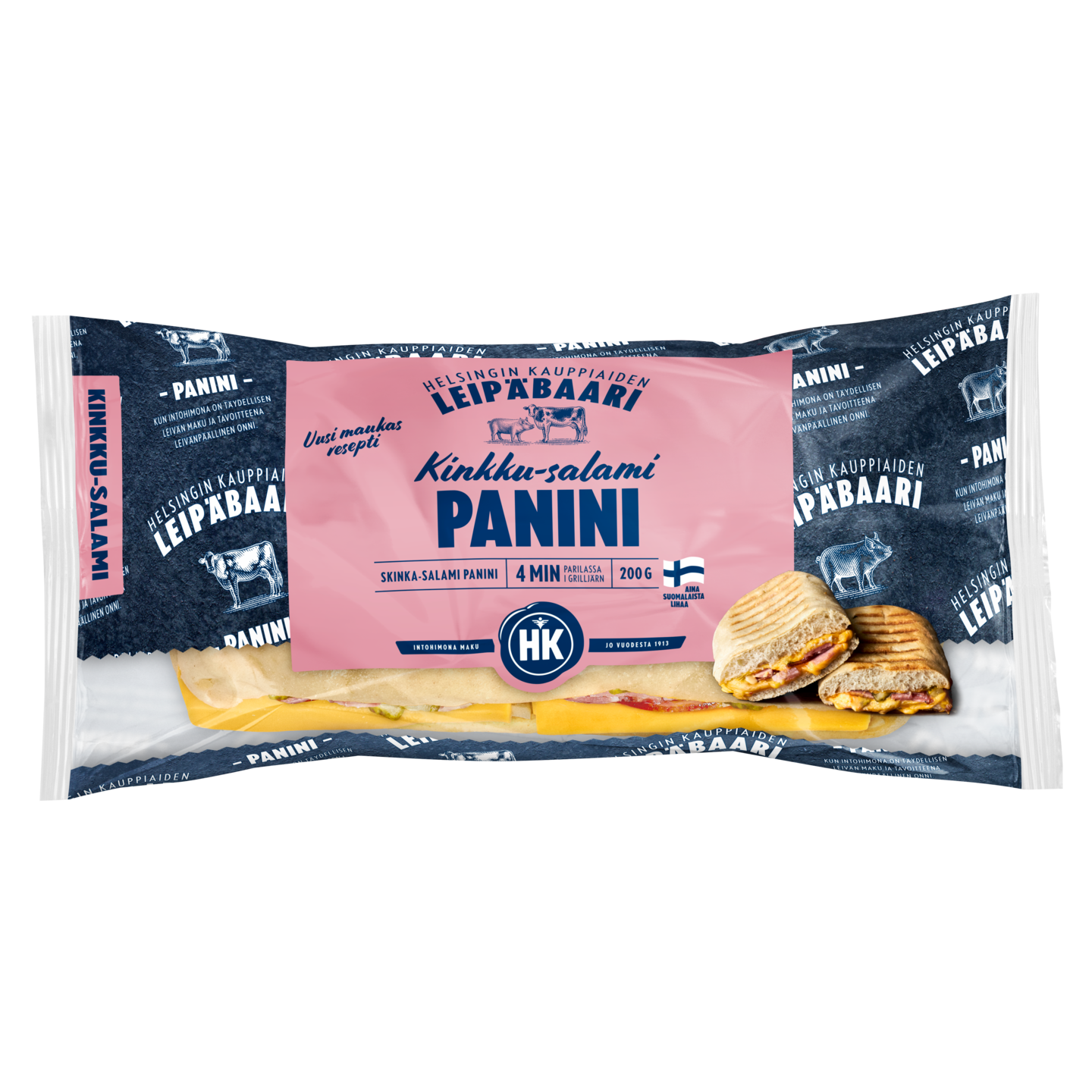 HK Helsingin kauppiaiden leipäbaari kinkku-salami panini 200g