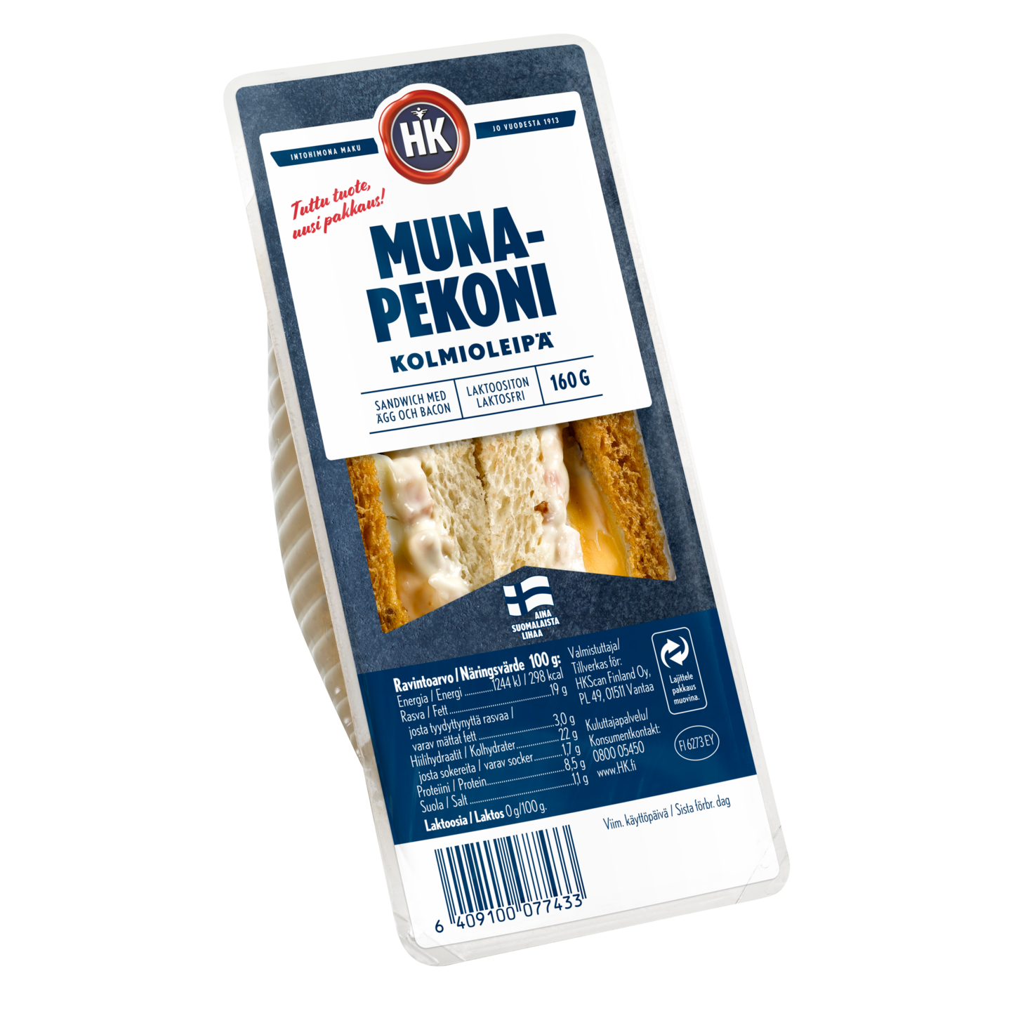 HK muna-pekoni kolmioleipä 160g | K-Ruoka Verkkokauppa