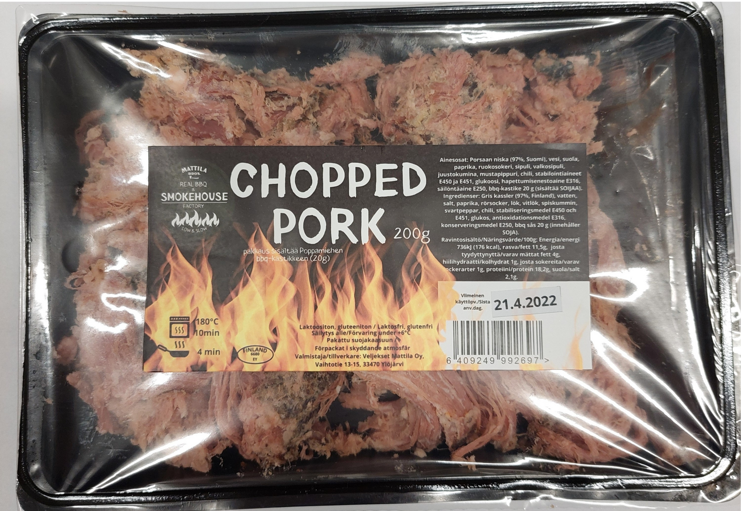 Mattila Bros. Smokehouse Chopped pork 200g | K-Ruoka Verkkokauppa