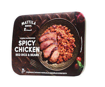 Mattila Bros. Smokehouse spicy chicken, red rice & beans 280g