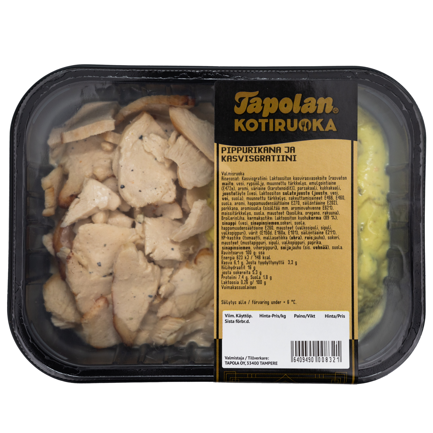 Tapola pippurikana ja kasvisgratiini 350g