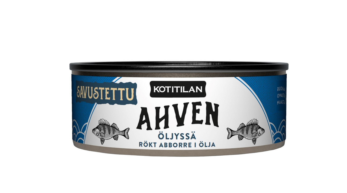 Kotitilan savuahventa öljyssä 210g