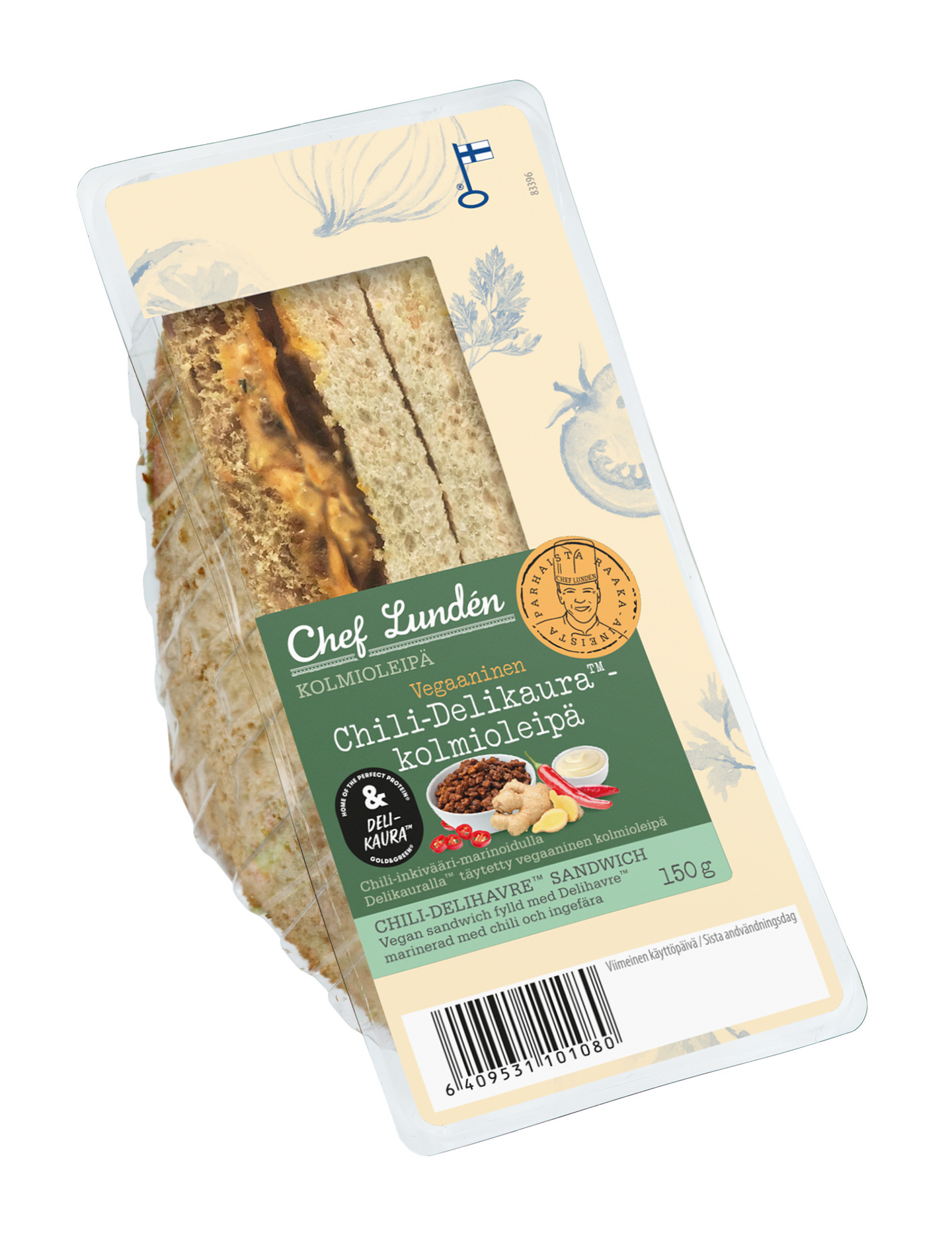 Chef Lundén chili-delikaurakolmioleipä 150g