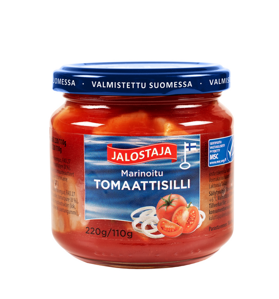 Jalostaja marinoitu tomaattisilli 220/110g MSC