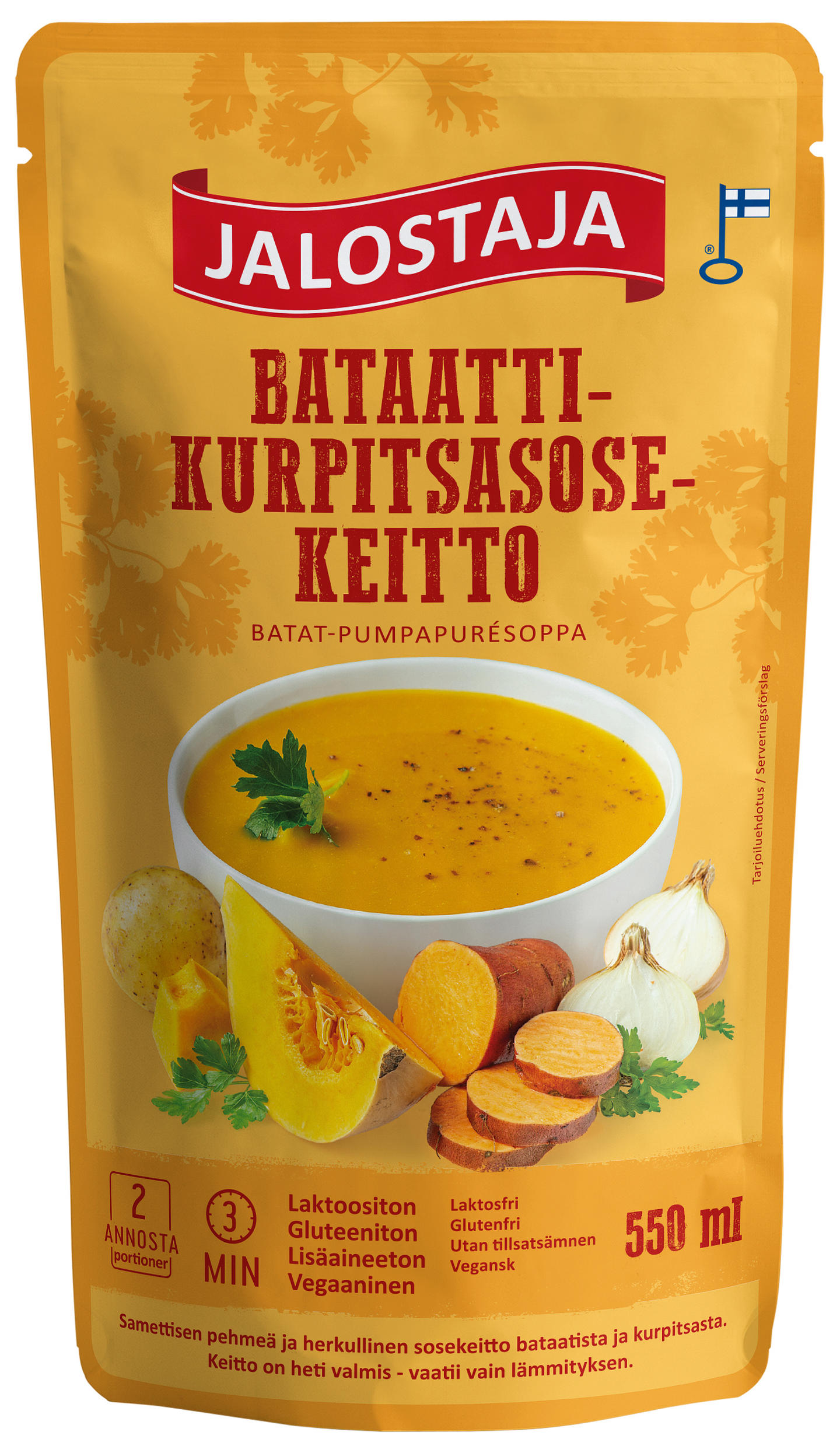 Jalostaja Bataatti-kurpitsasosekeitto 550ml | K-Ruoka Verkkokauppa