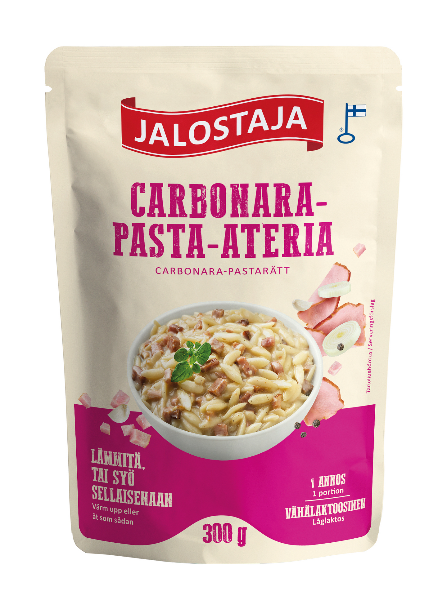 Jalostaja Carbonara-pasta-ateria 300g