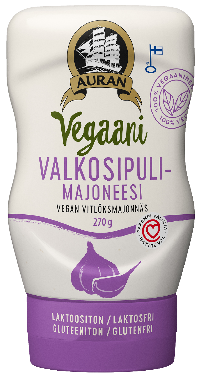 Auran Valkosipulimajoneesi 270g Vegaani