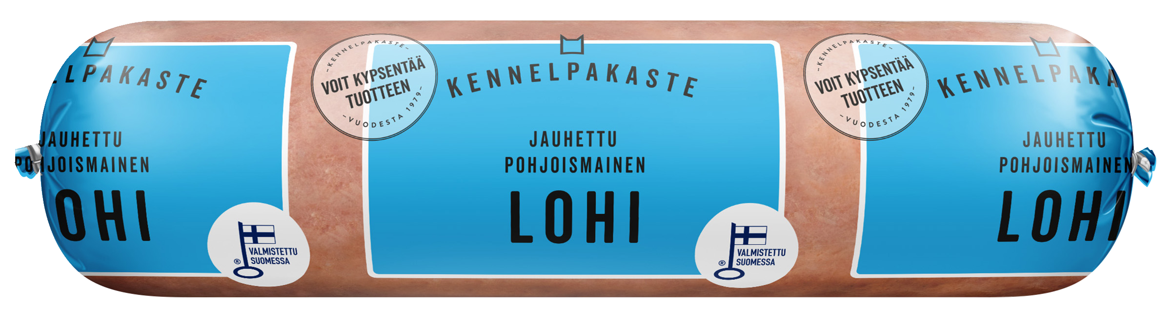 Kennelpakaste Jauhettu meri- ja kirjolohi eläimille 500g pakaste