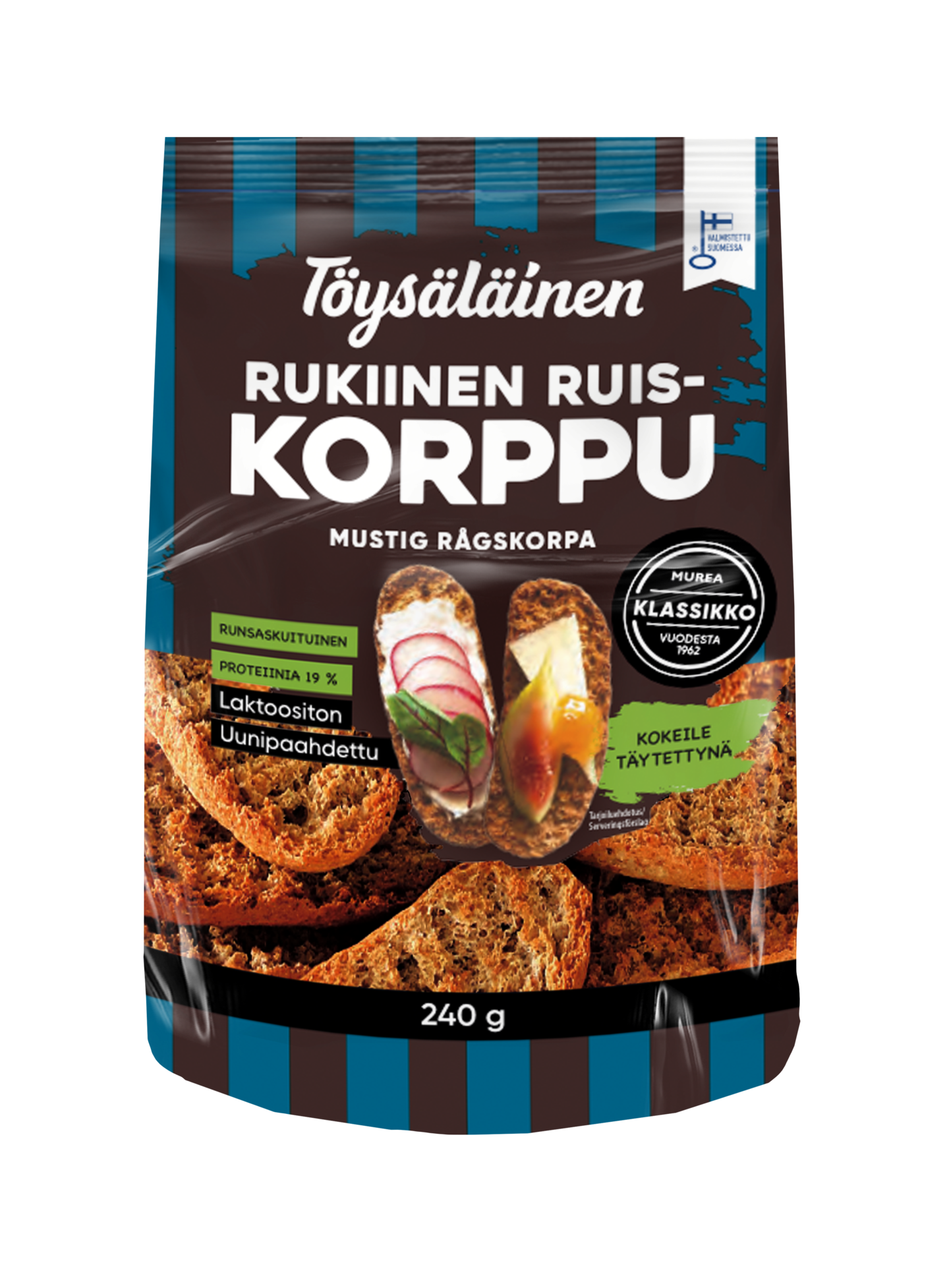 Töysäläinen rukiinen ruiskorppu 240g